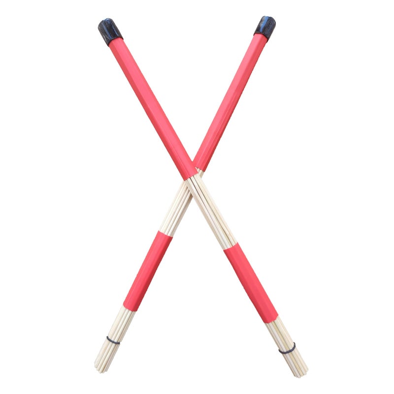 WingPower Drum Sticks Set,1 Pair Retractable Drum Wire Brushes and 1 Pair Rods Drum Brushes set for Adults, Rock Band, Jazz Folk Students with Portable Storage Bag - Image 3